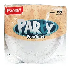 Paclan Тарелка бумажная Party Free Time 17см 6шт