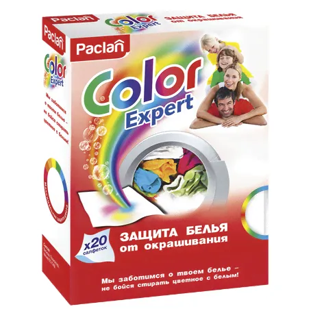 Салфетки для защиты белья от окрашивания PACLAN COLOR EXPERT 20шт 1/40-0