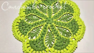 Попробовала связать Салфетку крючком из пышных столбиков.Crochet