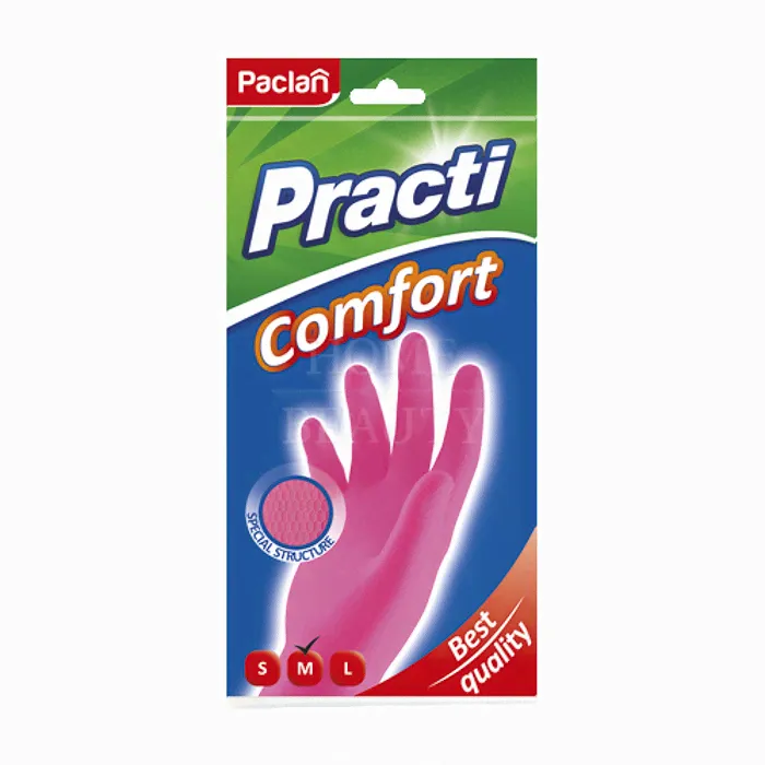 PACLAN PRACTI Перчатки резиновые COMFORT Разм. М