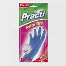 Paclan Practi Extra Dry Перчатки резиновые (М) тиффани/синий в ассортименте