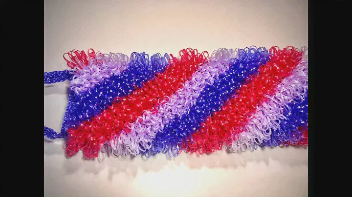 Красивая трёхцветная мочалка крючком/Beautiful three-color crochet sponge