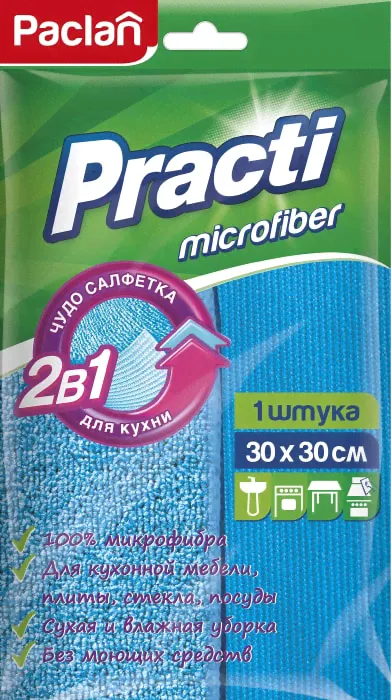 Салфетка Paclan Practi Microfiber 2в1 для кухни 1шт