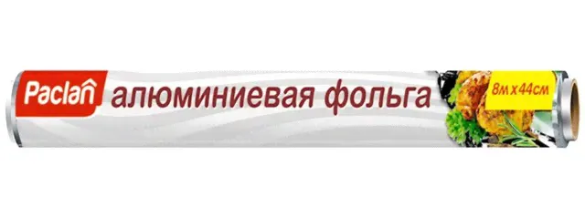 Paclan фольга алюминиевая 8м х 44см в рулоне-0