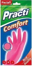 Перчатки резиновые PACLAN "PRACTI" COMFORT, р.М, розовые/206846