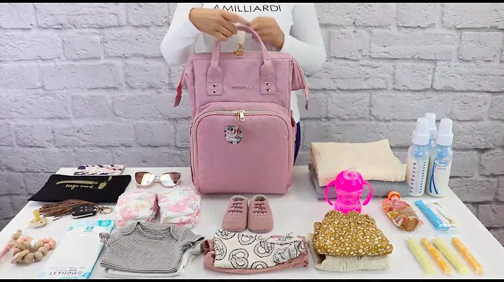 Best Diaper Bag Backpack on amazon (LIGHT PINK/BLUSH) I AMILLIARDI