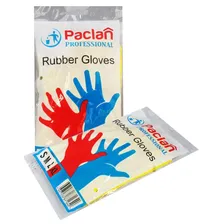 Перчатки хозяйственные резиновые жёлтые PACLAN, размер XL, пара