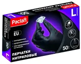 Перчатки нитриловые черные 50шт L 1/20 Paclan