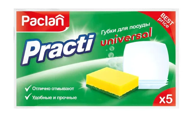 Paclan губки для посуды Practi Universal 5шт