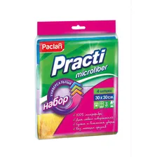 Салфетки хозяйственные Paclan Practi микрофибра 30x30 см 4 штуки в уп 330707
