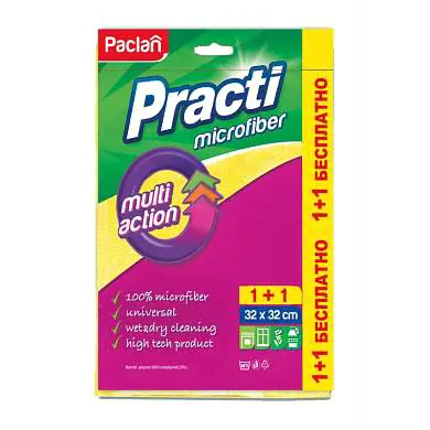 САЛФЕТКА PACLAN PRACTI, МИКРОФИБРА, 32х32см
