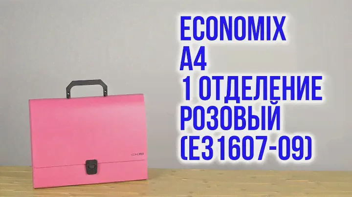 Распаковка Economix A4 на застежке, 1 отделениe Розовый E31607-09