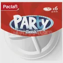Paclan Party Classic Тарелка пластиковая трехсекционная из РS белая 260 мм. 6 шт/упак.