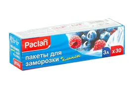 Пакеты для заморозки Paclan с клипсами 3 л*30 шт