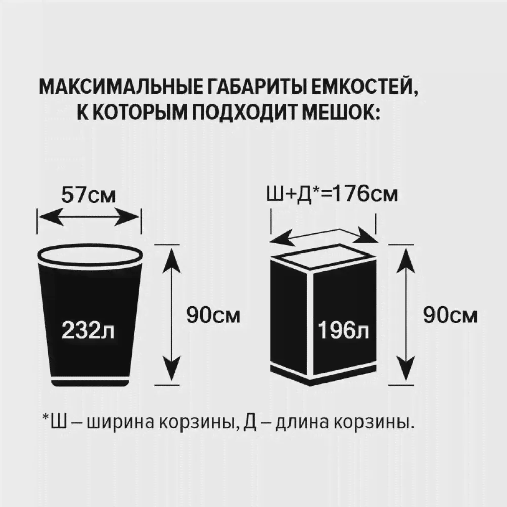 Пакеты для мусора на 60 литров Paclan Standart черные плотностью 7.4 мкм в рулоне 20 штук с размерами 60x70 см-3
