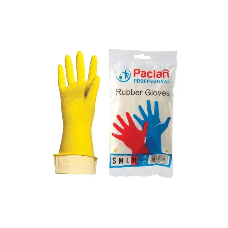 Перчатки резиновые PACLAN PROFESSIONAL ЖЕЛТЫЕ L-0