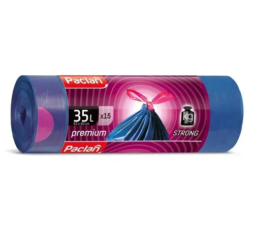 Paclan Пакеты для мусора с тесьмой PREMIUM 35 л 15 шт.
