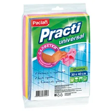 Салфетки для уборки Paclan 'Practi', набор 10шт., вискоза/полиэстер, 30*40см