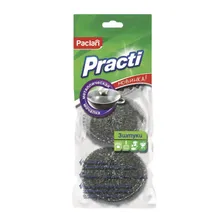 Мочалка для посуды металическая Paclan Practi 3 шт