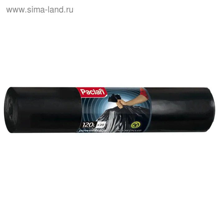 Мешки для мусора PACLAN POWER BAGS, 120 л, 20 шт.-0
