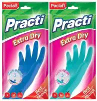 <strong>Перчатки</strong> <strong>Paclan</strong> Practi Extra Dry латексные, 1 пара, размер M, цвет в ассортименте-0