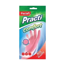 Перчатки резиновые Paclan Comfort M розовый