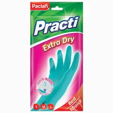 Перчатки хозяйственные PACLAN Practi Extra Dry, резиновые, размер M, синие