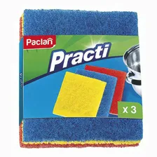 Мочалки Paclan Practi для посуды абразив 3 шт