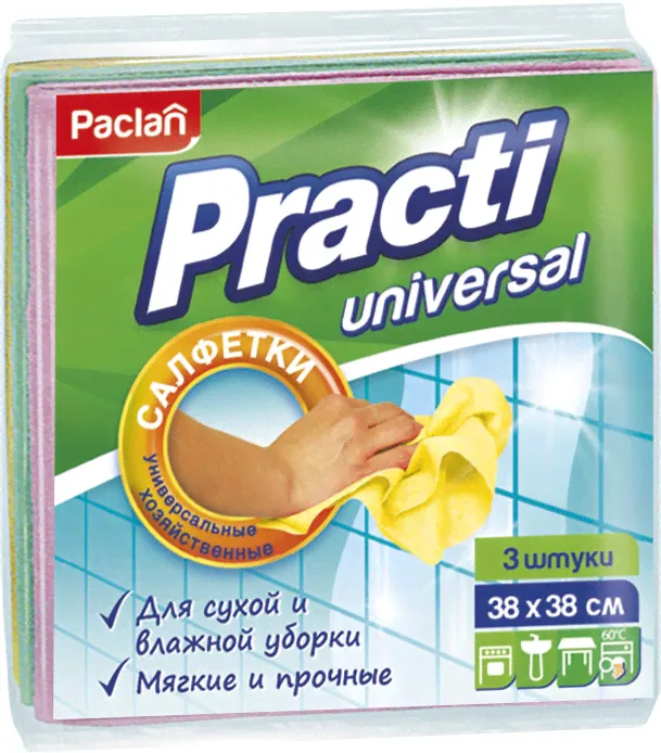 Салфетки Paclan Practi Universal тканевые 3шт