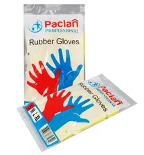 Перчатки хозяйственные резиновые жёлтые PACLAN, размер S