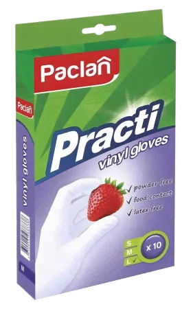 Перчатки виниловые Paclan Practi (L) 10шт
