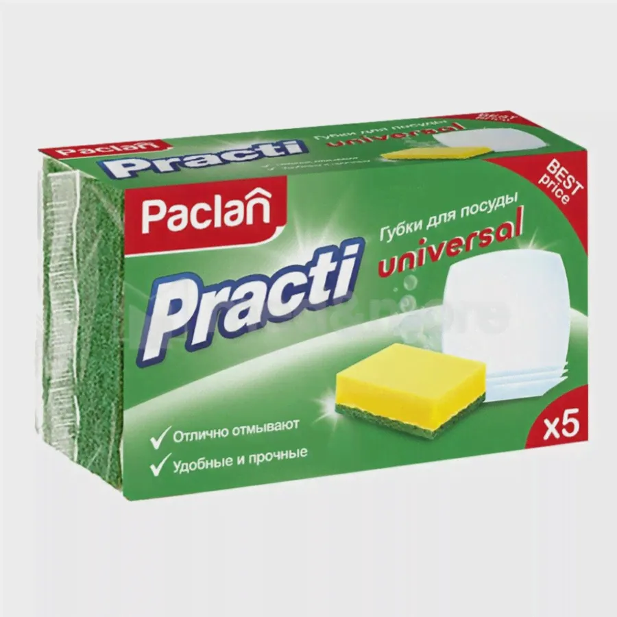 Paclan Practi Universal Губки для посуды 5 шт/упак.
