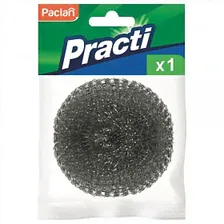 Мочалка металлическая Paclan Practi Spiro (95х95х40мм) спиральная, 1шт. (408220)