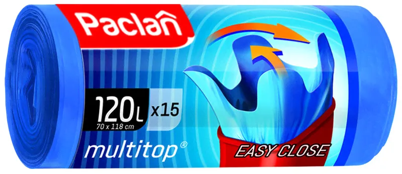 Мешки для мусора Paclan Multitop 15шт, 120л