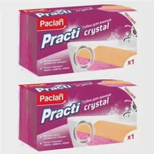 Комплект Paclan Practi Crystal Губка для ванной 1 шт. х 2 упак.