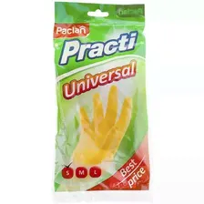 Paclan, Перчатки резиновые Practi Universal, желтые, размер S, 1 пара
