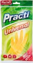 Paclan Practi Universal Перчатки резиновые универсальные размер М жёлтый 1 пара