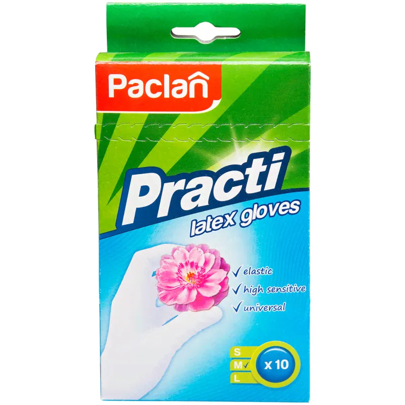 Перчатки Paclan латексные, 10шт-2