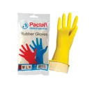 Перчатки хозяйственные резиновые жёлтые PACLAN, размер S