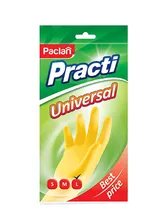 Paclan перчатки резиновые Universal Размер L желтые 1 пара