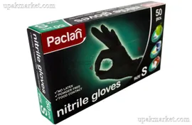 Перчатки нитриловые неопудр. PACLAN (S) /20х50шт/ (20) ПРЕМИУМ черные