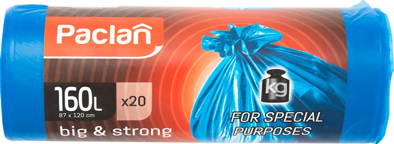 Мешки для мусора Paclan Big&Strong 20шт, 160л-0